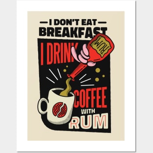 Coffee Rum Posters and Art